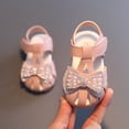 thumbnail image 4 of Girls Princess Sandals for Infant Toddlers Sparkly Rhinestones Pearl Wedding Birthday Closed Toe Summer Shoes, 4 of 6