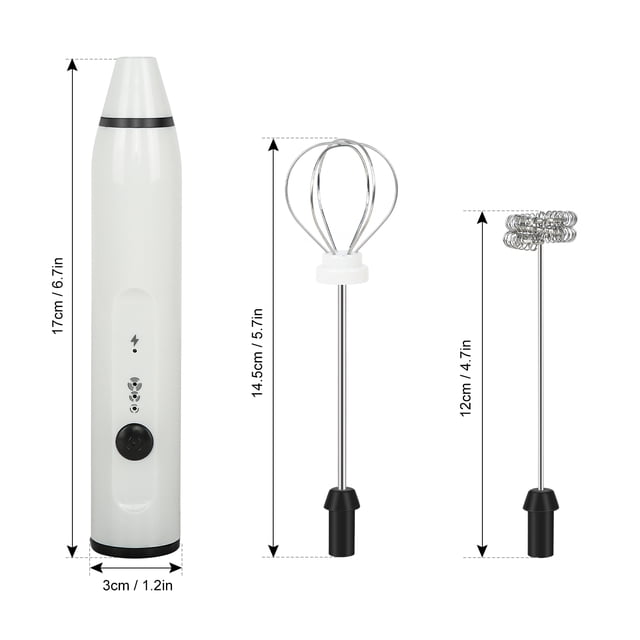 Mousseur à Lait, avec 2 Cappuccinos Réglables Acier Blanc Acier Inoxydable Vitesse Réglable Fabricant Usb 3 Vitesses 2 Inoxydable 2 Portatif Vitesse Acier 2 Portatif avec Vitesse Blanc 2 Blanc Ajustable