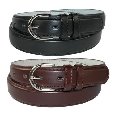 CTM® Ceinture Habillée en Cuir 1 1/8 Pouce (Lot de 2 Couleurs) (pour Femmes)