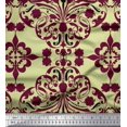 thumbnail image 1 of Soimoi Viscose Chiffon Fabric Moroccan Damask Printed Fabric 1 Yard 42 Inch Wide, 1 of 3