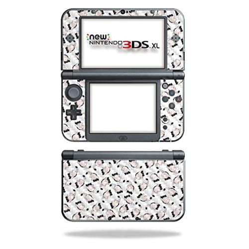 MightySkins Carbon Fiber Skin for Nintendo New 3DS XL (2015) - Raining Cats | Protective Durable Textured Carbon Fiber Finish | Easy to Apply Remove and Change Styles | Made in The USA