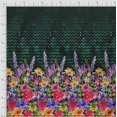 thumbnail image 2 of oneOone Georgette Viscose Fabric Chevron|Leaves & Floral Panel Print Sewing Fabric BTY 42 Inch Wide, 2 of 3