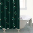 thumbnail image 3 of Ensemble de Rideau de Douche avec Doublure à Boutons-Pression, Mignon Trèfle Feuille Botanique Porte-Bonheur (2) Rideaux de Douche Doublure de Douche Réutilisable, Doublure de Douche Simple en Polyester, 72x72 Pouces, 3 of 4