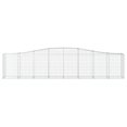 thumbnail image 2 of vidaXL Arched Gabion Baskets 15 pcs 400x50x80/100 cm Galvanised Iron, 2 of 4