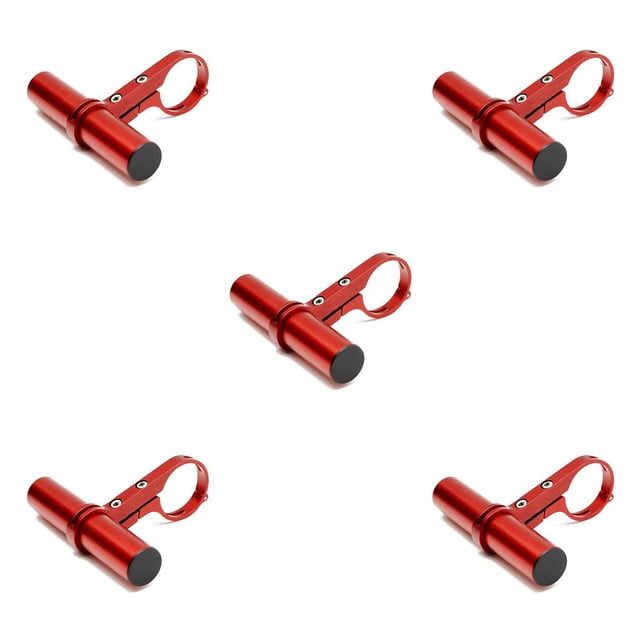 QualitChoice Rallonge de Guidon de Vélo Détachable Réutilisable Extension en Alliage d'Aluminium Support de Fixation pour Bell Rouge 5Ensemble