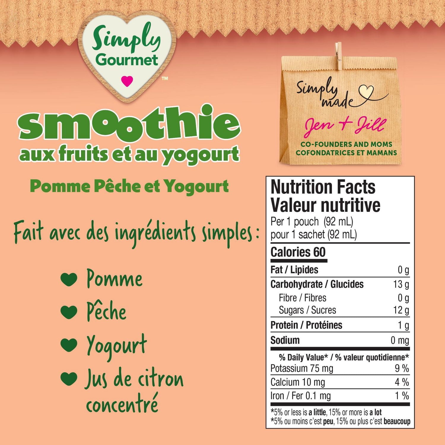 Simply Gourmet Apple Peach & Yogurt Smoothie