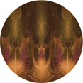 thumbnail image 1 of Ahgly Tapis Rond Lavable en Machine Intérieur Transitionnel Acajou Brun, 8 Pieds Rond, 1 of 7