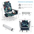 thumbnail image 3 of Gymax Ensemble de Camping 3 Pcs 2 Pcs Chaises de Plage Pliantes Légères et Table d'Appoint Portable en Aluminium avec Dossier Réglable à 5 Niveaux Extérieur, 3 of 10