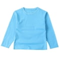 thumbnail image 1 of ZACPNCV T-Shirts à Manches Longues pour Filles, Col Rond pour Enfants, Hauts d'Automne et d'Hiver, T-Shirts Basiques, Bleu Pâle, 3-4 Ans, 1 of 4