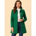 thumbnail image 3 of INSPIRE CHIC Manteau Long Trench Élégant d'Hiver pour Femme à Col à Revers Vert TP, 3 of 6