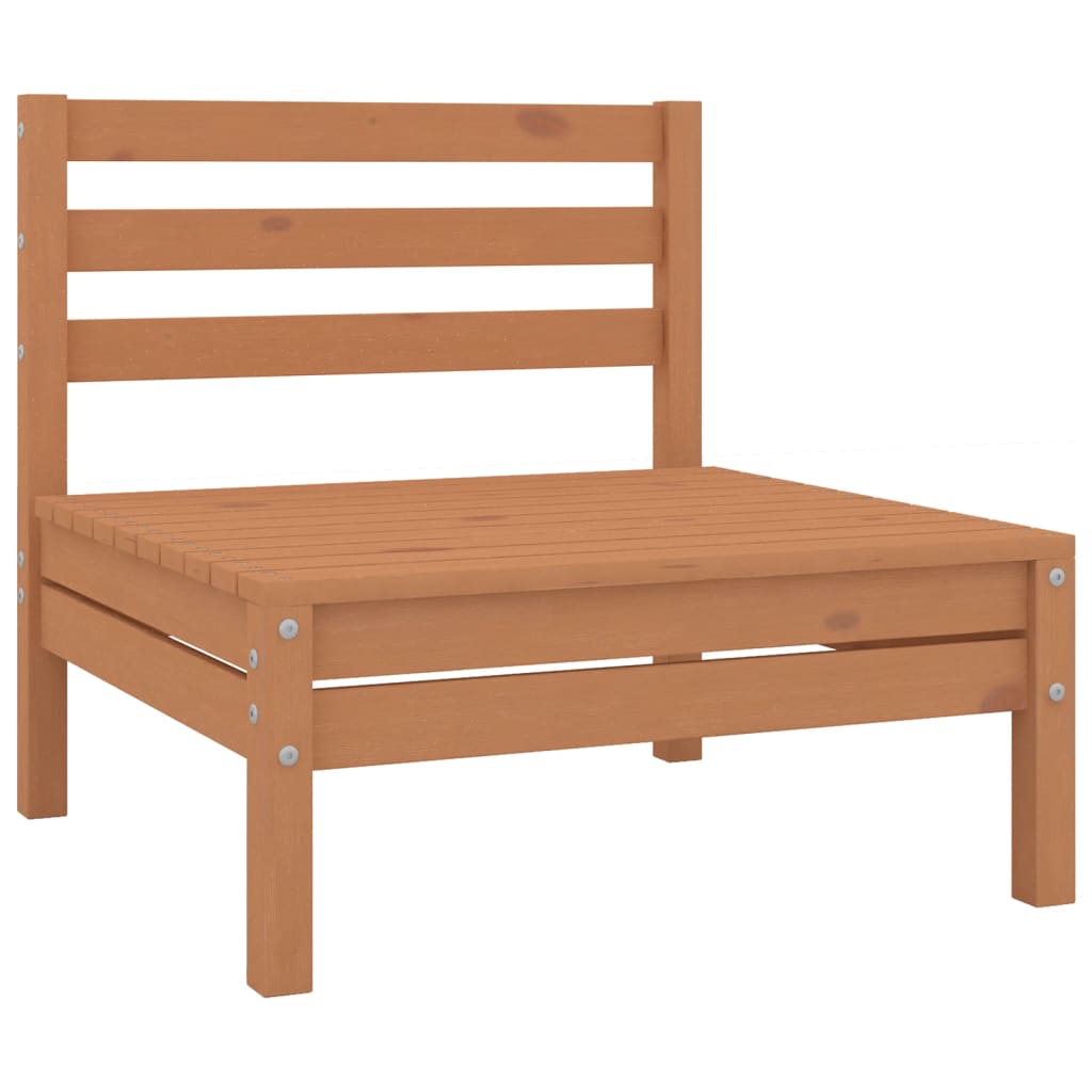 vidaXL Canapé de Jardin en Bois Massif de Pin Brun Miel