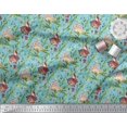 thumbnail image 3 of Soimoi Poly Georgette Fabric Leaves & Rabbit Animal Print Fabric by The Yard 42 Inch Wide, 3 of 5