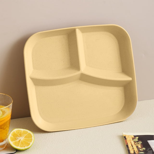 Fridja Liquidation de Noël Assiettes Compartimentées de 10 Pouces pour Manger Souper avec Paille pour Enfants Adultes Pique-Nique Assiettes Réutilisables