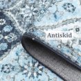 thumbnail image 5 of Hasoo Washable Living Room Area Rug 9x12 ft Large Modern Floral Non-Slip Soft Foldable Indoor Blue Carpet, 5 of 5