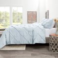 thumbnail image 3 of Nestl Pinch Pleated Comforter, Twin/Twin XL Comforter Set, Ice Blue, 3 of 6