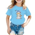 thumbnail image 1 of HNMKIU T-Shirt Graphique à Manches Courtes pour Filles, Tenue Décontractée d'Été, Col Rond Tendance pour Jeunes Fashionistas, 1 of 5