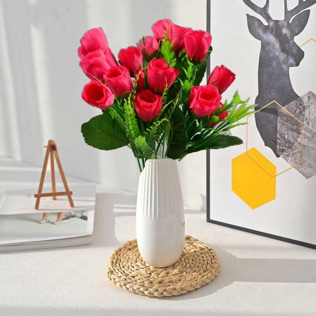 EGNMCR Home Decor, Room Decor, Fall Decor High-end Artificial Flowers Flower 6 Forks 18 Heads Artificial Flowers Home Decoration Plastic Flowers False Tulip