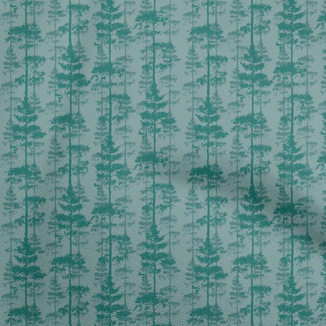oneOone Cotton Flex Dusty Teal Green Fabric Tropical Tree Sewing Craft Projects Fabric Prints By Yard 40 Inch Wide