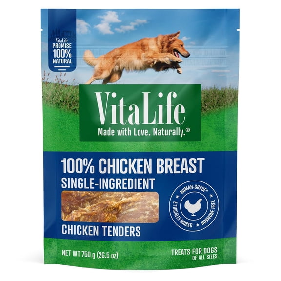 Gâteries au poulet VitaLife, friandises pour chiens entièrement naturelles et à base de viande séchée 750 g