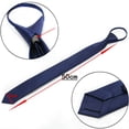 thumbnail image 2 of Langgg Cravate Étroite Rétro pour Hommes et Garçons Cravate Pratique pour Mariage Fête Club Mariée Robe Bleu Marine, 2 of 9