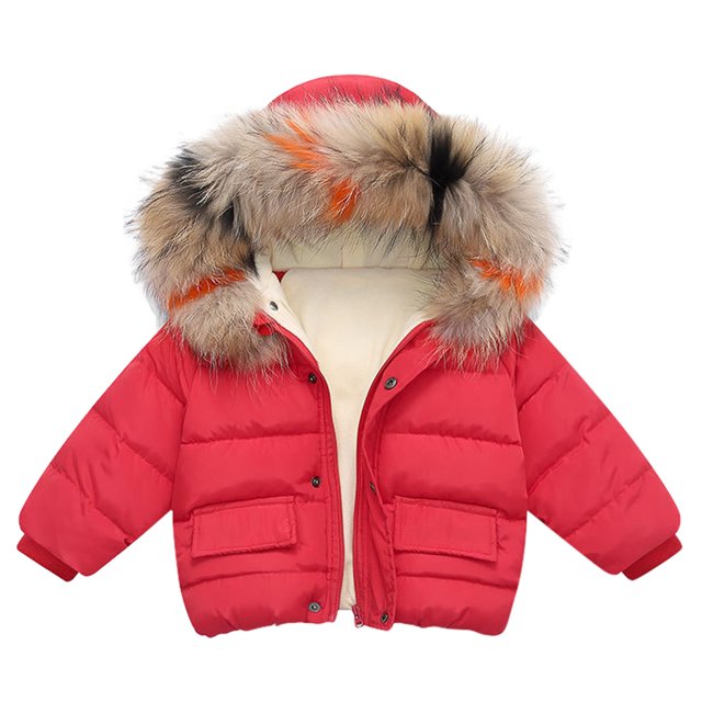 Kids Winter Jacket Winter Child Kids Solid Color Hoodie Zipper Coats Keep Warm Jacket Clothes