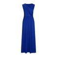 thumbnail image 3 of UPPADA Robe Grande Taille pour Invitées de Mariage pour Femmes à Manches Courtes Robe de Bal de Mariage de Fin d'Année Robe Formelle Robe Longueur au Sol Robe Cocktail de Mariage Robe Portefeuille Formelle Compte, 3 of 5