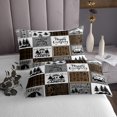 thumbnail image 3 of YST Happy Camping Queen Bedspread Set,Rv Camper Quilt Set For Boys Adults Men,Camper Decor Coverlet Set For Travel Trailers Bunk,Rustic Farmhouse Buffalo Plaid Bed Set Brown Black Grey, 3 of 5