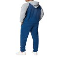 thumbnail image 4 of Men‘s Fitness Sports Pants Set Contrast Color Patchwork Drawstring Hooded Large Pocket Sweater + High Stretch Pants, 4 of 9
