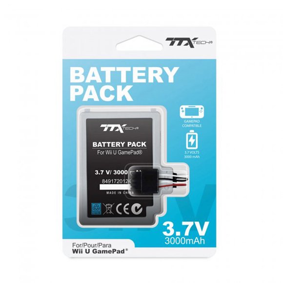 Manette WII U Rechargeable avec Batterie Interne 3000 Mah [TTX Tech]