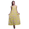 thumbnail image 1 of Bimba Robe Longue Maxi Imprimée à Bretelles Spaghetti Ajustables en Rayonne Florale pour Femmes Boho-TTTG, 1 of 4
