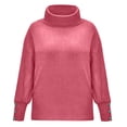 thumbnail image 5 of Dvkptbk Chandails pour Femmes Femmes Manches Longues à Coutures Col Roulé Haut Décontracté Ample Chandails Tricotés Blouse Vêtements en Liquidation, 5 of 5