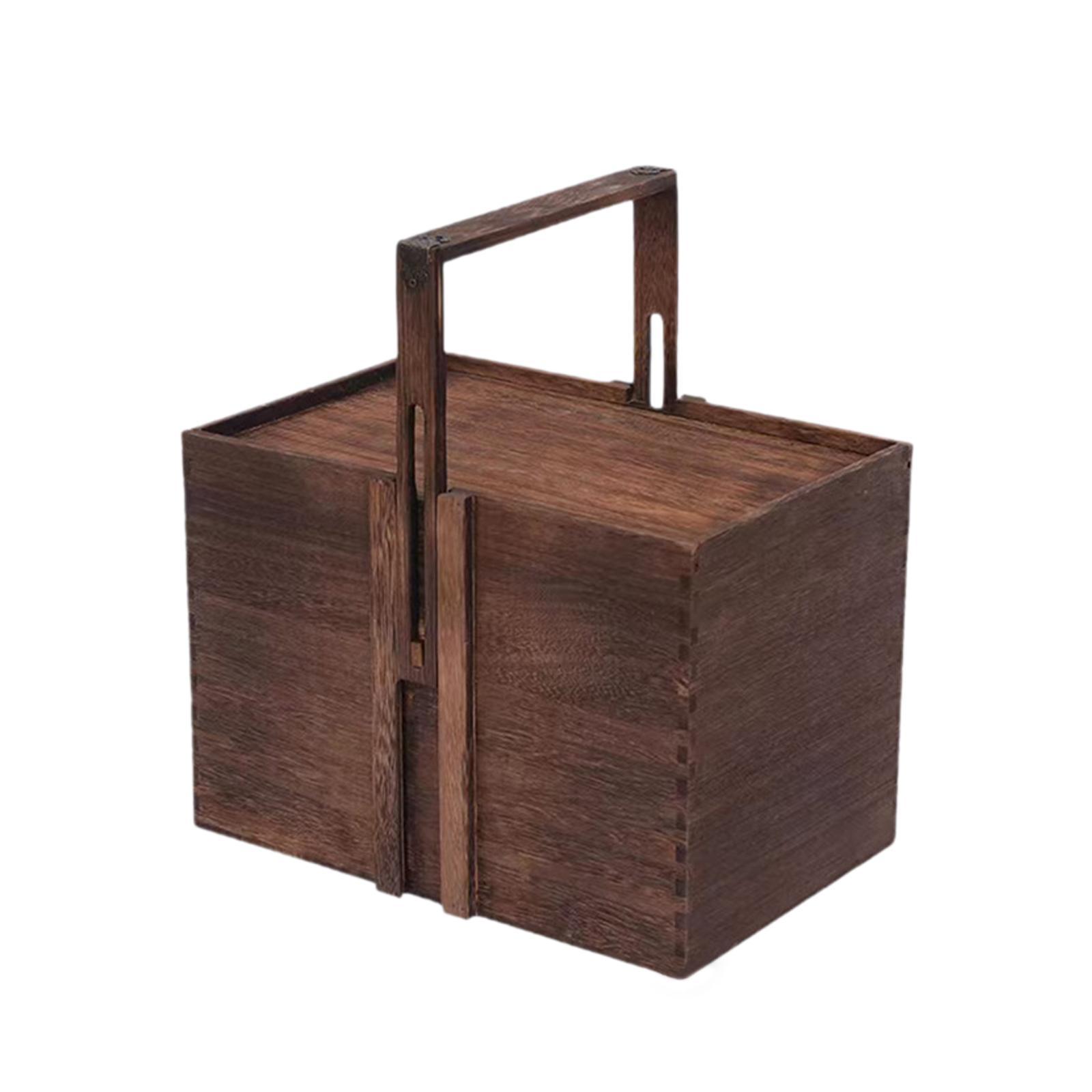 Elodie Wooden Storage Box Portable Wood Dried Fruit Box for Home Use Office Tearoom Large