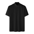 thumbnail image 4 of QIPOPIQ T-Shirt à Col Montant Uni à Manches Courtes pour Homme Liquidation, 4 of 7