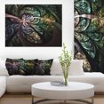 thumbnail image 1 of Brown Blue Fractal Flower Digital Art - Floral Canvas Art Print, 1 of 3
