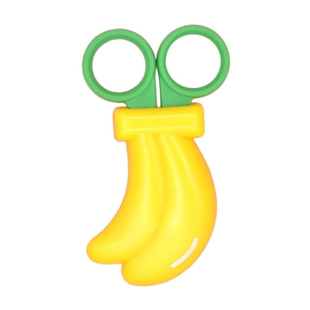 HOARBOEG Cute Fruit Scissors Set Carrot Banana Grape Strawberry Shape With Protective Cover Children's Paper Cutting Tools Safe