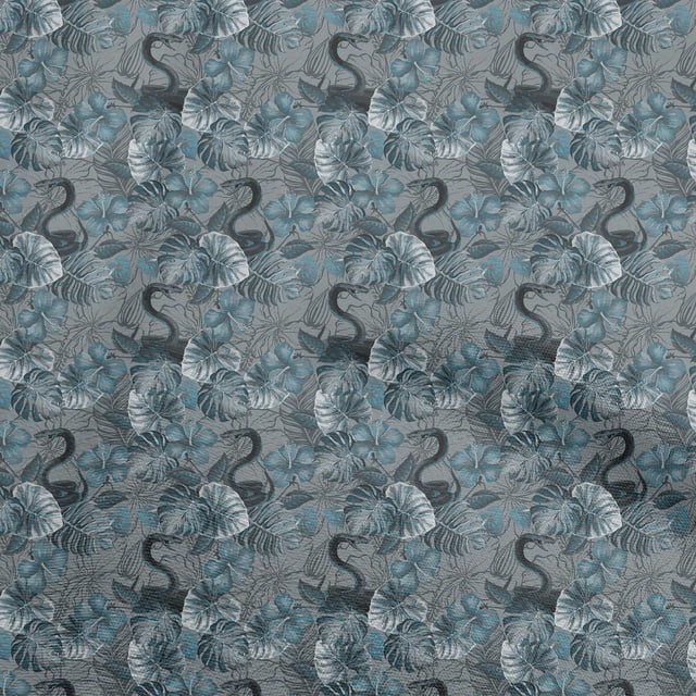 oneOone Polyester Spandex Teal Blue Fabric Tropical Sewing Craft Projects Fabric Prints By Yard 56 Inch Wide