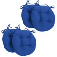 thumbnail image 1 of 16-inch Solid Twill Round Tufted Chair Cushions (Set of 4), 1 of 2