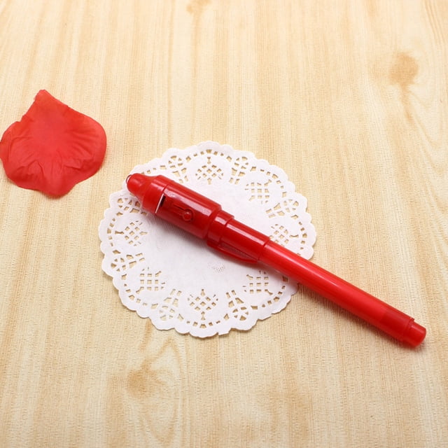 Renjiang Multifunctional Luminous Invisible Ink Pen Red Penmultifunction Luminous Light Invisible Ink Pen Uv Big Head Magic Money Detector Led Light Pen Toy Pen 1ml Pens For Teachers