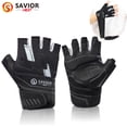 thumbnail image 1 of Savior Heat Gants de Levage Antidérapants avec Sangle de Poignet Réglable Noir, Taille p-2TG, 1 of 9