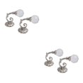 thumbnail image 4 of maskred Add Touch Of Elegance Decorative Curtain Drapery Holdbacks Easy Installation silver 2Set, 4 of 6