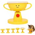 thumbnail image 1 of Bol pour Chat Réglable, Gamelle Surélevée à 30° avec Support Incliné Surélevé/gamelles Empilables/cinq Niveaux de Hauteur Réglables pour Chats et Chatons, Ensemble Ergonomique de Distributeur de Nourriture et d'Eau pour Animaux (Céramique), 1 of 8