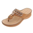 thumbnail image 2 of LSLJS Women Summer Slip-On Wedges Beach Open Toe Breathable Sandals Embroidery Shoes, Women's Slippers, 2 of 9