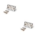 thumbnail image 4 of pitrice Headless Acoustic Guitar Bridge Professional Beginners Electric Bass String Tailpiece Spare Parts Fitting Replacement Silver 2Set, 4 of 6