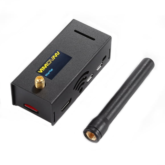 Black Aluminum MMDVM Digital Hotspot for DMR, Dstar, P25, and YSF - Fully Assembled and Tested, Compact Design with WiFi Connectivity