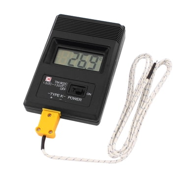 Unique Bargains LCD K-Type Digital Thermometer TM-902C w Thermocouple Wire