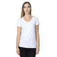 thumbnail image 1 of T-Shirt à Manches Courtes Col en V pour Femmes - Blanc - m, 1 of 3