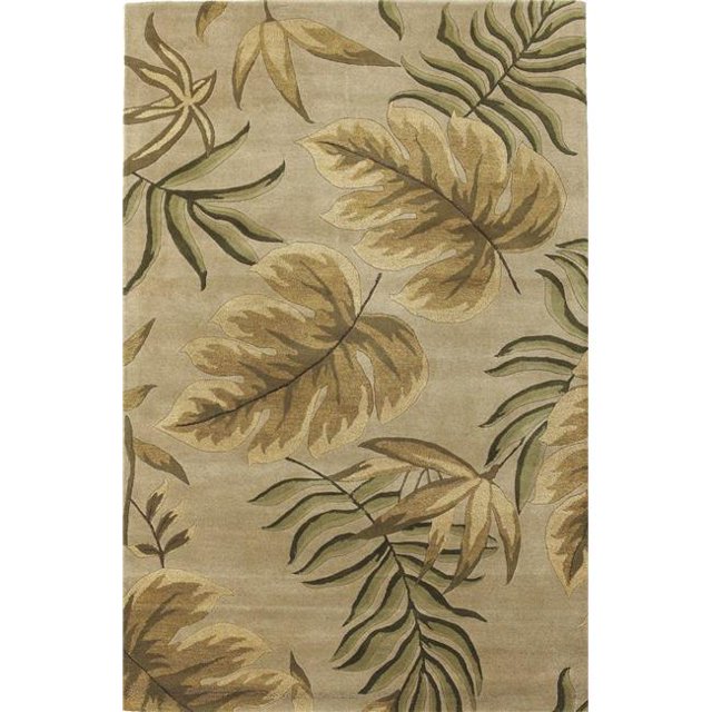 HomeRoots 349812 5 ft. x 8 ft. Wool Sand Area Rug
