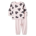 thumbnail image 1 of George Baby Girls' Fleece Popover 2-Piece Set, 1 of 2