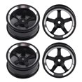 thumbnail image 2 of Moyeu de Jante de Voiture RC en Alliage d'Aluminium Durable Moyeu de Roue de Voiture RC, Jante de Voiture RC, Voiture RC à Plat Télécommandée pour Voiture RC 1/10 Voiture RC Drift 5 Rayons Noir, 2 of 8