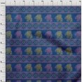 thumbnail image 3 of oneOone Silk Tabby Fabric Floral & Elephant Block Fabric Prints By Yard 42 Inch Wide, 3 of 4